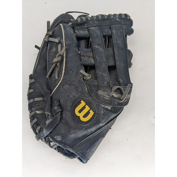 Wilson Pants - 13" Wilson A2477 Softball Glove - LHT, Black Leather, H-Web C1